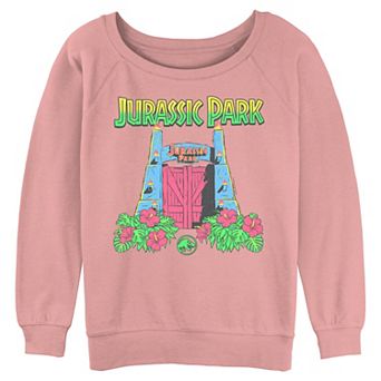 Juniors' Jurassic World Spring Colors Gates Graphic Pullover