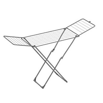 Metal Laundry Clothes Drying Rack With Gullwings Black