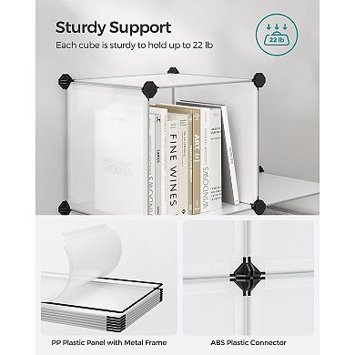 6-cube Storage Organizer,diy Plastic Closet Cabinet, Storage Shelving