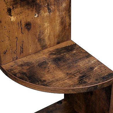 Corner Shelf, 5-tier Floating Wall Shelf With Zigzag Design, Bookshelf