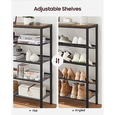 5-Tier Shoe Rack, Narrow Shoe Organizer for Closet Entryway