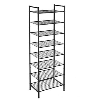 Shoe Rack 8 tier Tall Shoe Storage Organizer, Sturdy Metal Narrow Shoe Rack Shelf