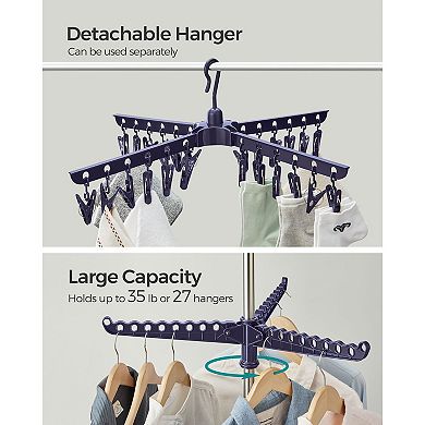 2-tier Quadruped Laundry Air-drying Rack, Space-saving And Foldable with Arms