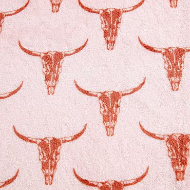 Wrangler Steer Head Pink Throw Blanket
