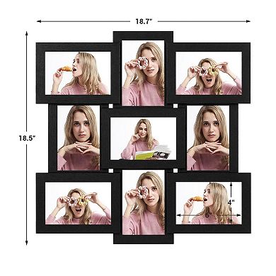 Collage Picture Frames, 4 X 6 Inches For 10 Photos, Collage Multiple Photos, Clear Ps Front