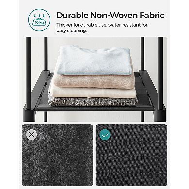 59.5-Inch Clothes Rack, Clothing Rack for Hanging Clothes, Large Portable Closet, Wardrobe