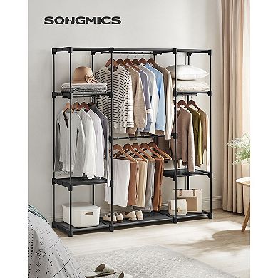 59.5-Inch Clothes Rack, Clothing Rack for Hanging Clothes, Large Portable Closet, Wardrobe