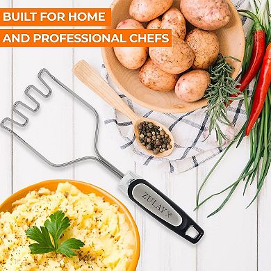 Zulay Kitchen Premium Masher Hand Tool and Potato Smasher Metal Wire Utensil