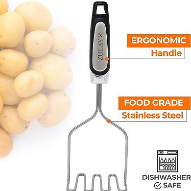 Zulay Kitchen Premium Masher Hand Tool and Potato Smasher Metal Wire Utensil