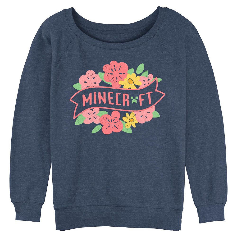Juniors' Minecraft Spring Flowers Graphic Pullover