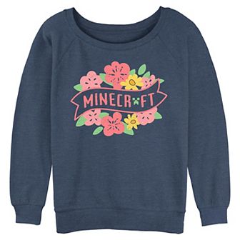 Juniors' Minecraft Spring Flowers Graphic Pullover