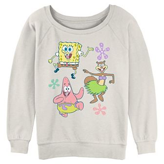 Juniors' Nickelodeon SpongeBob SquarePants And Friends Dancing Graphic Pullover