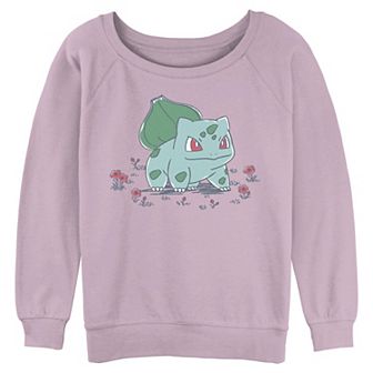 Juniors' Pokemon Bulbasaur Spring Vibes Graphic Pullover