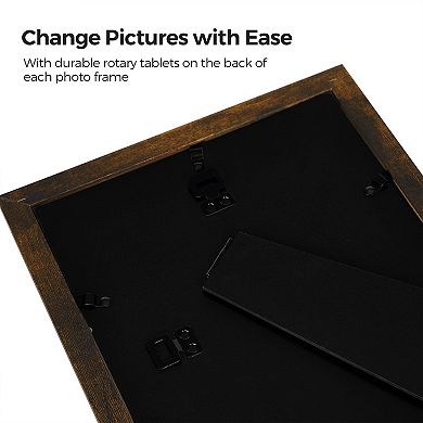 Picture Frames, Collage Photo Frames, Clear Glass Front Set Of 10