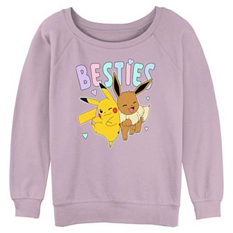 Juniors' Pokemon Pokemon And Eevee Besties Graphic Pullover
