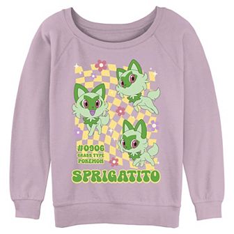 Juniors' Pokemon Sprigatito Grass Type Graphic Pullover