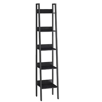 Bookshelf, Ladder Shelf 5 tier Freestanding Storage Shelves, For Home Office Living Room