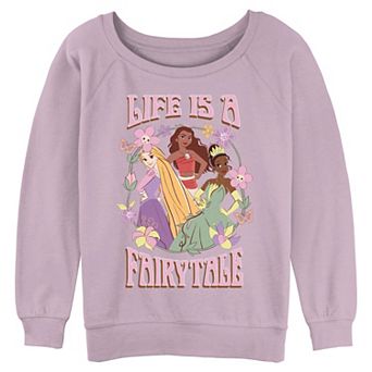 Disney Princess Rapunzel, Moana & Tiana Life Is A Fairytale Juniors' Graphic Pullover