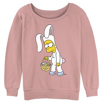 Juniors' The Simpsons Bart Easter Bunny Graphic Pullover