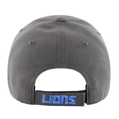 Men's '47 Charcoal Detroit Lions MVP Adjustable Hat