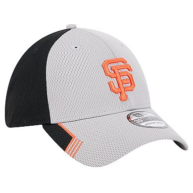 Men's New Era Gray/Black San Francisco Giants Visor Trim 39THIRTY Flex Hat