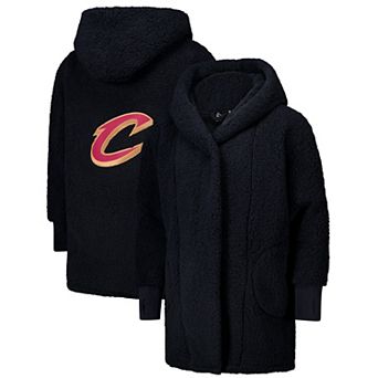 Unisex The Best Lounger in the World By Jill Martin Black Cleveland Cavaliers Oversized Open-Front Hoodie Sweater