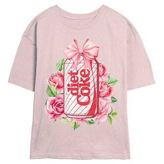 Juniors' Coca-Cola Diet Coke Bow And Roses Skimmer Graphic Tee