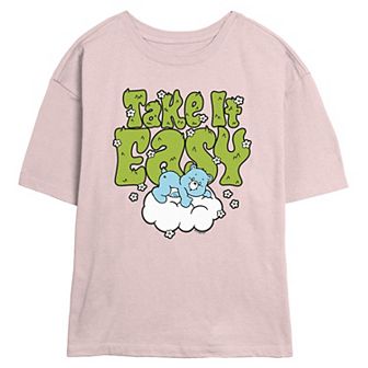 Juniors' Care Bears Play-A-Lot Bear Take It Easy Skimmer Graphic Tee