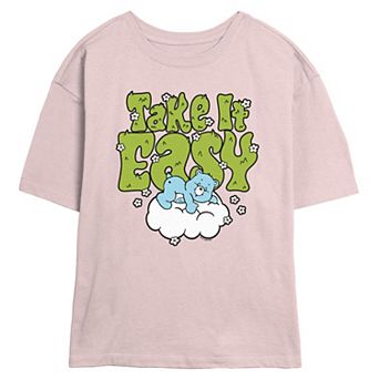 Juniors' Care Bears Play-A-Lot Bear Take It Easy Skimmer Graphic Tee
