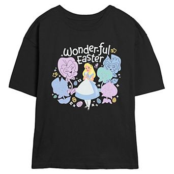 Disney's Alice In Wonderland Wonderful Easter Juniors' Skimmer Graphic Tee