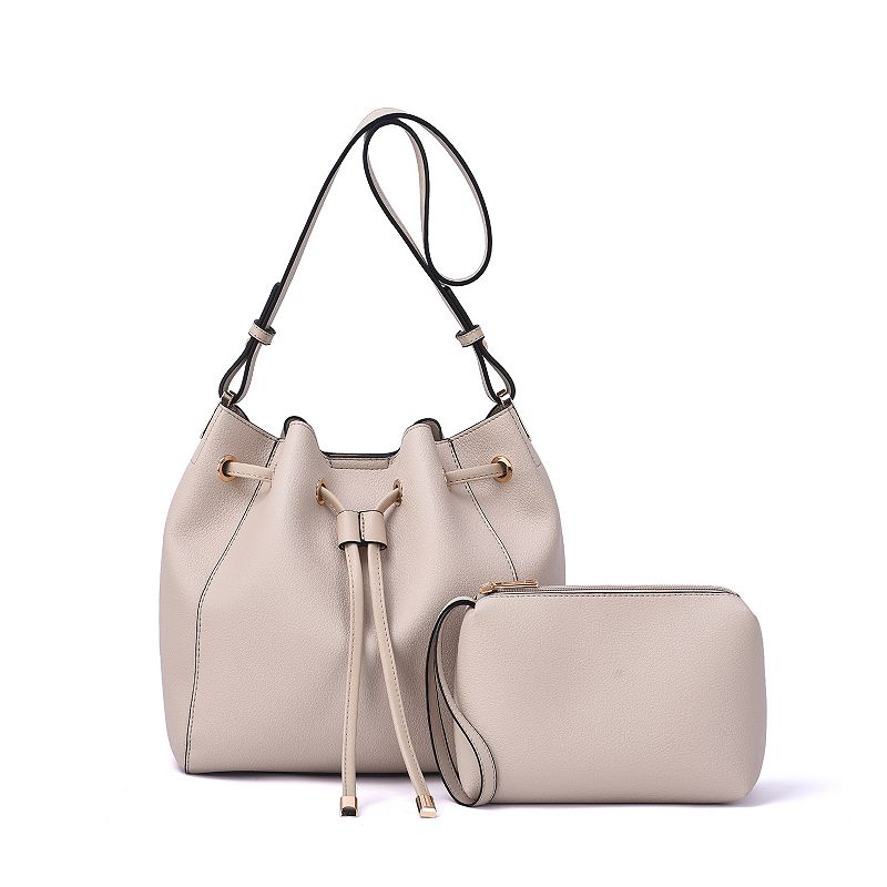 Mellow World Ashby Pouch & Drawstring Bucket Bag, Brown