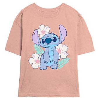 Disney's Lilo & Stitch Tropical Flower Set Juniors' Skimmer Graphic Tee