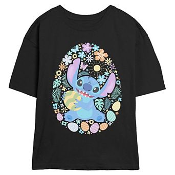 Disney's Lilo & Stitch Easter Time Juniors' Skimmer Graphic Tee