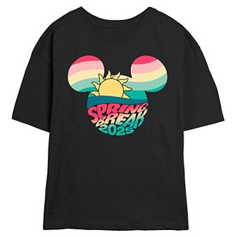 Disney's Mickey Mouse Spring Break 2025 Juniors' Skimmer Graphic Tee