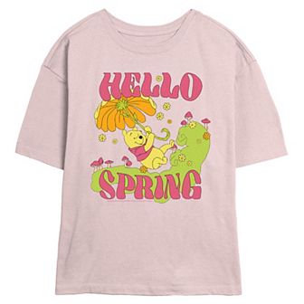 Disney's Winnie The Pooh Hello Spring Juniors' Skimmer Graphic Tee