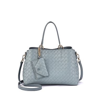 Mellow World Maeve Woven Embossed Satchel Bag