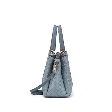 Mellow World Maeve Woven Embossed Satchel Bag