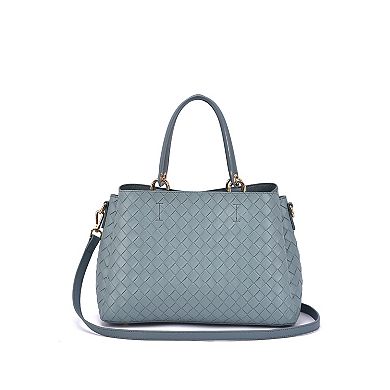 Mellow World Maeve Woven Embossed Satchel Bag