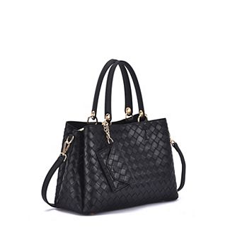 Mellow World Maeve Woven Embossed Satchel Bag