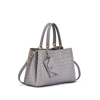 Mellow World Maeve Woven Embossed Satchel Bag