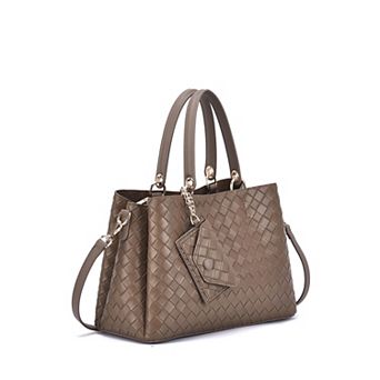 Mellow World Maeve Woven Embossed Satchel Bag