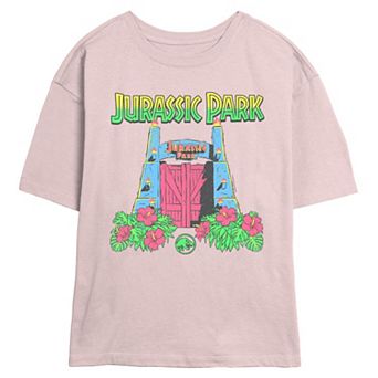 Juniors' Jurassic World Spring Colors Gates Skimmer Graphic Tee