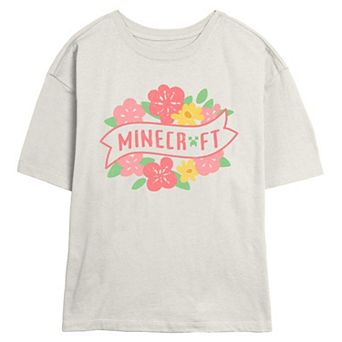 Juniors' Minecraft Spring Flowers Skimmer Graphic Tee