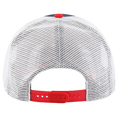 Men's '47 Navy Boston Red Sox Gridiron Super Stripe Relaxed Trucker Hitch Adjustable Hat