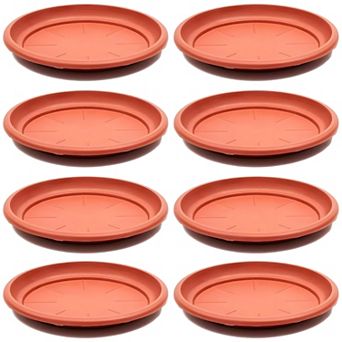 Round Plastic Plant Saucer Drip Trays 12" 8 pc