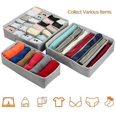Underwear Closet Drawer Storage Organizer Set of 3