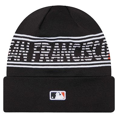 Men's New Era Black San Francisco Giants Authentic Collection Cuffed Knit Hat