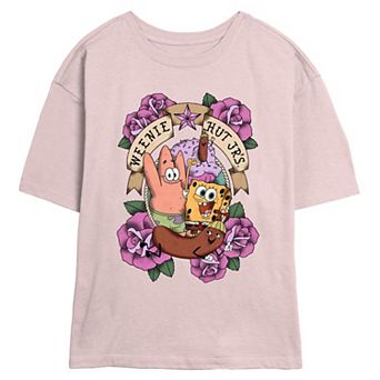 Juniors' Nickelodeon SpongeBob SquarePants Weenie Hut Jr's Skimmer Graphic Tee