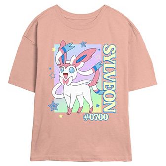 Juniors' Pokemon Sylveon Poster Skimmer Graphic Tee