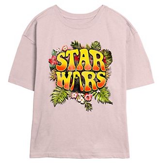 Juniors' Star Wars Darth Vader Tropical Vibes Skimmer Graphic Tee